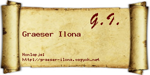 Graeser Ilona névjegykártya